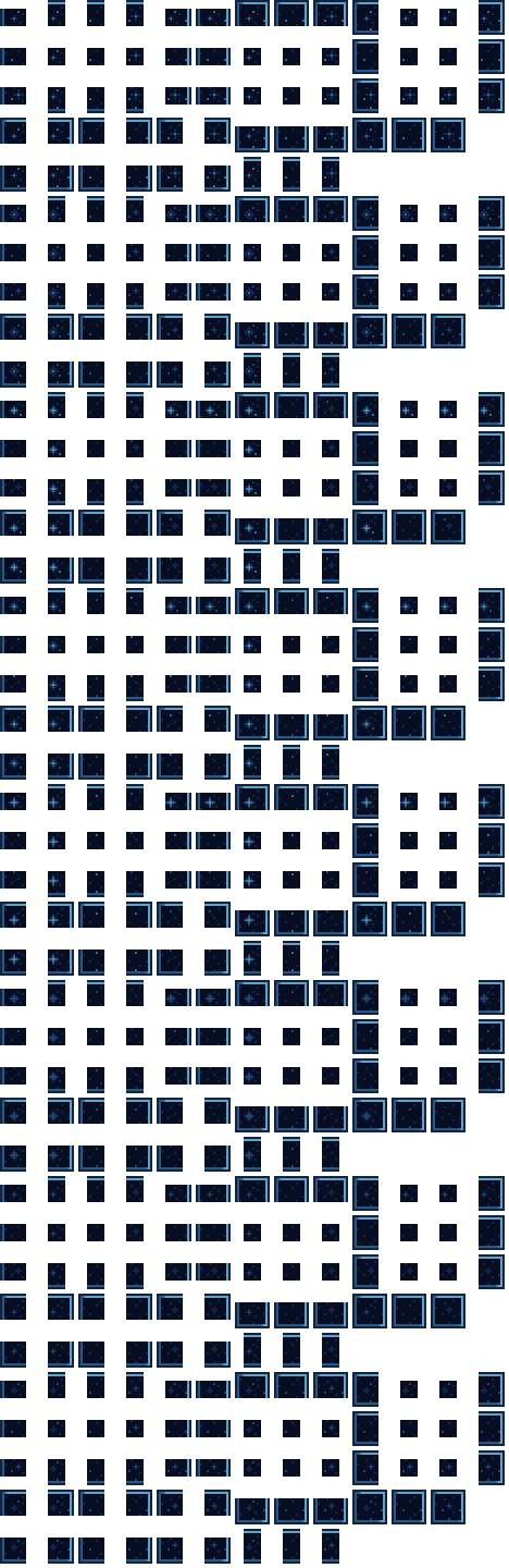 Blue Starry Glass Wall
