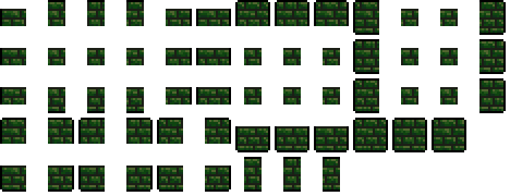 Ancient Green Brick Wall