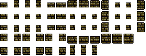 Ancient Gold Brick Wall