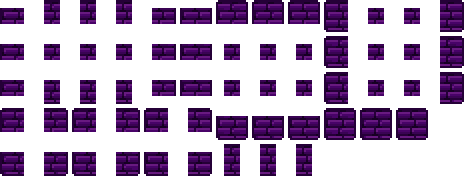 Violet Moss Block Wall